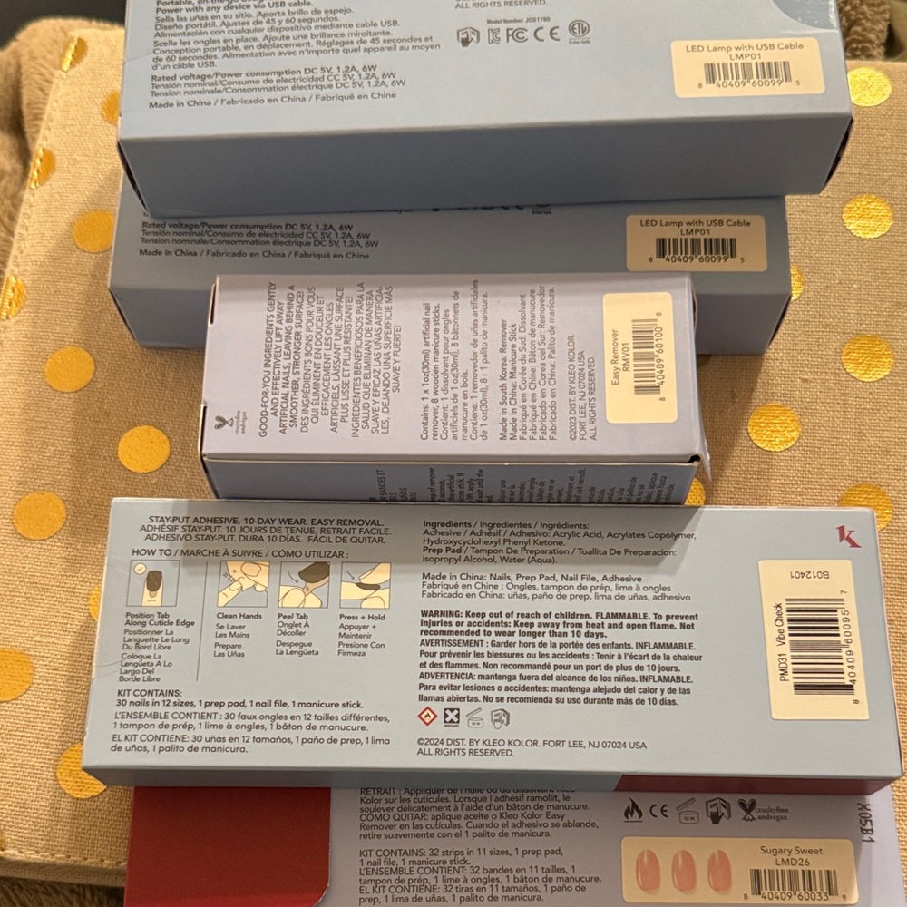 Kleo Kolor Press-On Gel & LED Gel Nails bundle-Vibe Check, Sugary Sweet. - Picture 2 of 3